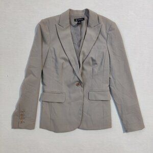 Inc International Concepts Womens Suit Jacket Size 4 Tan Blazer Office